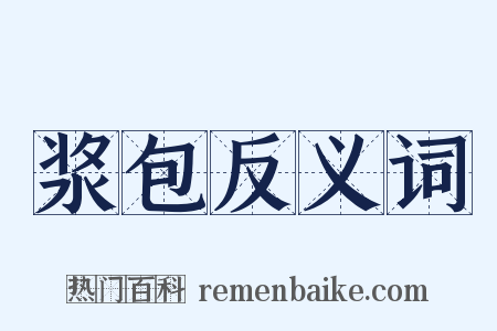 浆包反义词是什么意思的图片